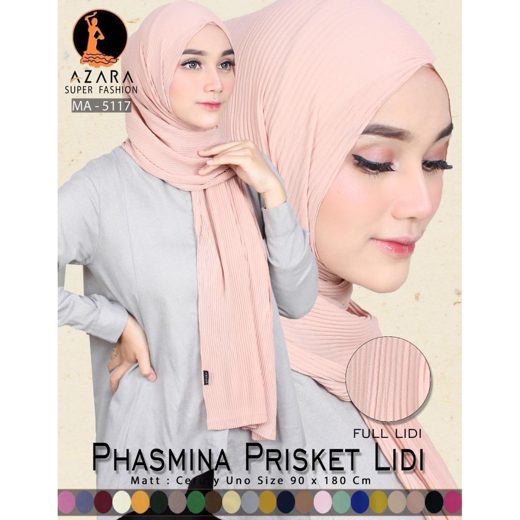 Hijab pashmina plisket lidi Ceruti by Azara