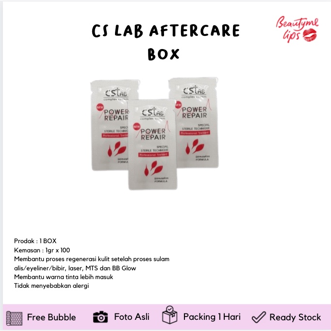 CS LAB Aftercare Power Repair Gel / CS Lab Power Repair after care gel sulam (1 box isi 100)