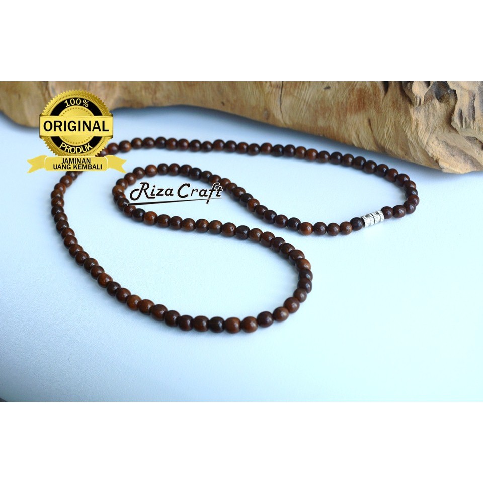 Kalung Pria Wanita Kayu Kaukah Kokka Kokah Asli Arab Mekah Coklat