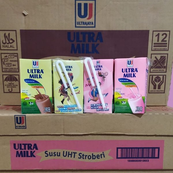 

Susu Ultra Milk 125 ml ( 1 dus / karton ) / Ultra Milk UHT Rasa Coklat / Susu UHT Rasa Strawberry