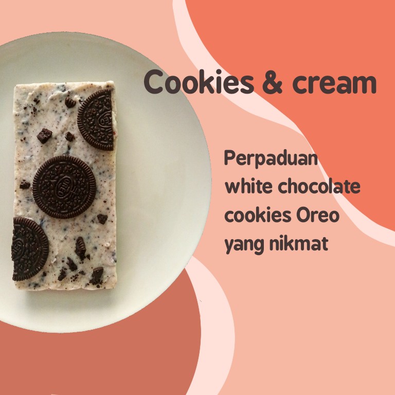 

Cookies & cream (Chocolate Bark - Coklat Hadiah)