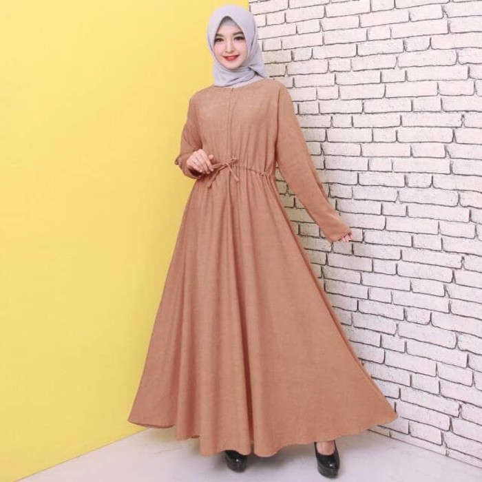 Baju Gamis Wanita Gamis Polos Jumbo Bahan Katun Supernova