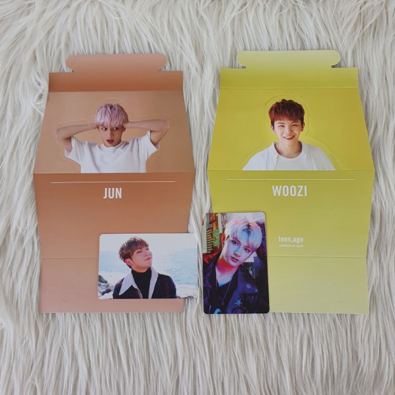 SEVENTEEN JUN WOOZI SEUNGKWAN TEEN AGE TA RS ORANGE STANDEE PHOTOCARD