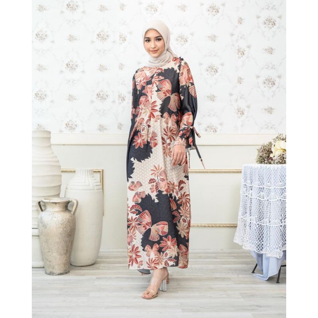 Alyssa Dress color Crystal Ruby From Klamby Kupu-kupu Series