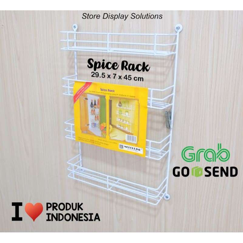 Rak Tempat bumbu dapur tempel tembok