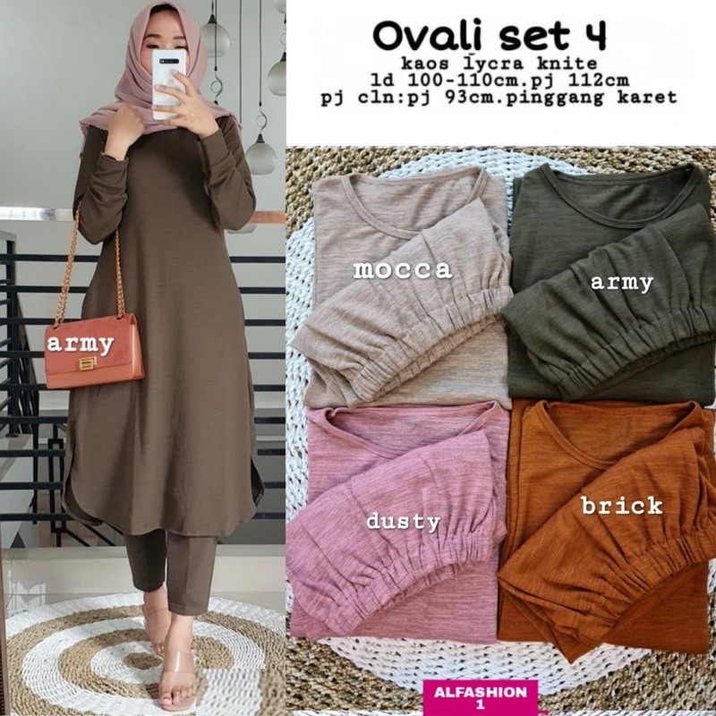 SETELAN LYCRA KNIT OVALI SET BY ALFASHION