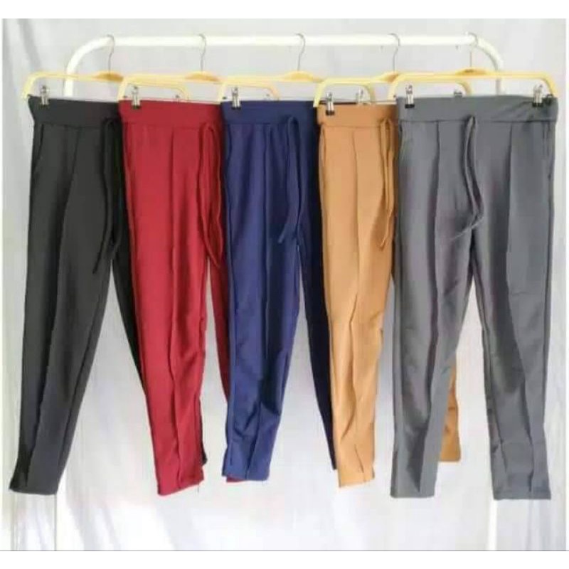Celana Doty pants SCUBA PREMIUM / CELANA PANJANG WANITA PINGGANG KARET TEBAL