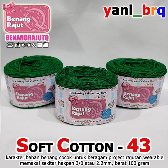 SOFT KATUN BALI SC 43 HIJAU yani_brq TOKO BENANG RAJUT Q