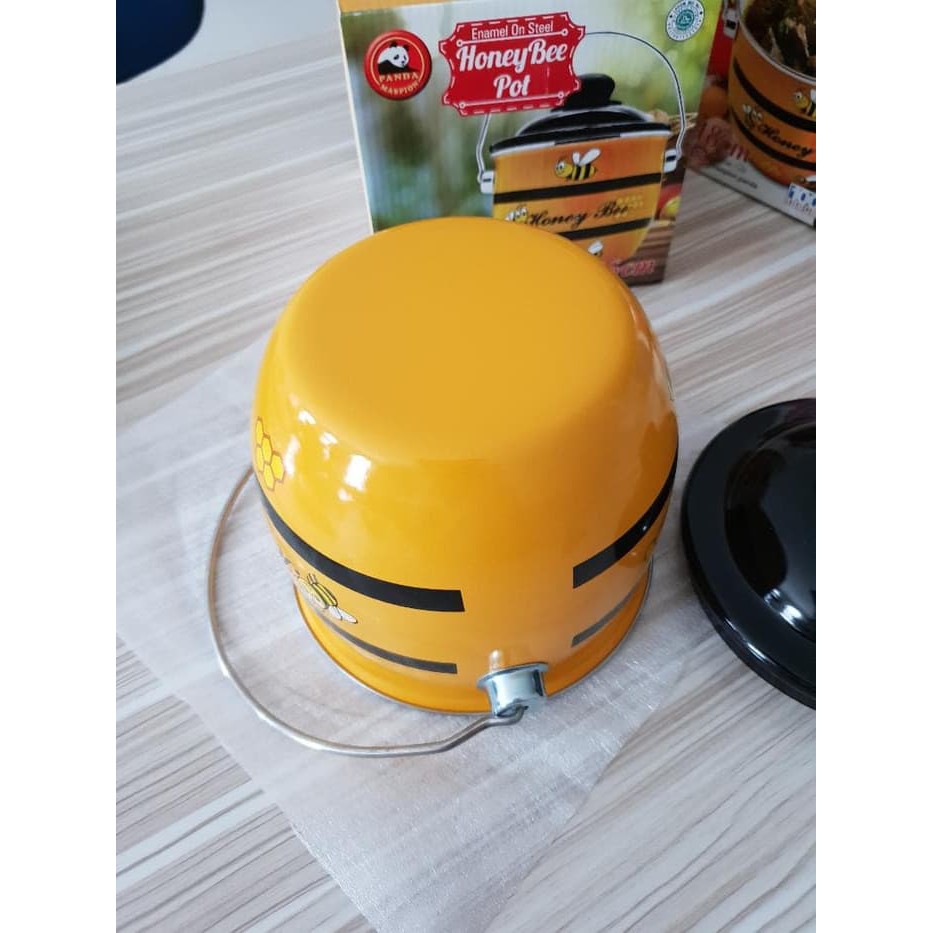 Home-Klik Maspion Honey Bee Panci Pot Enamel 16 Cm