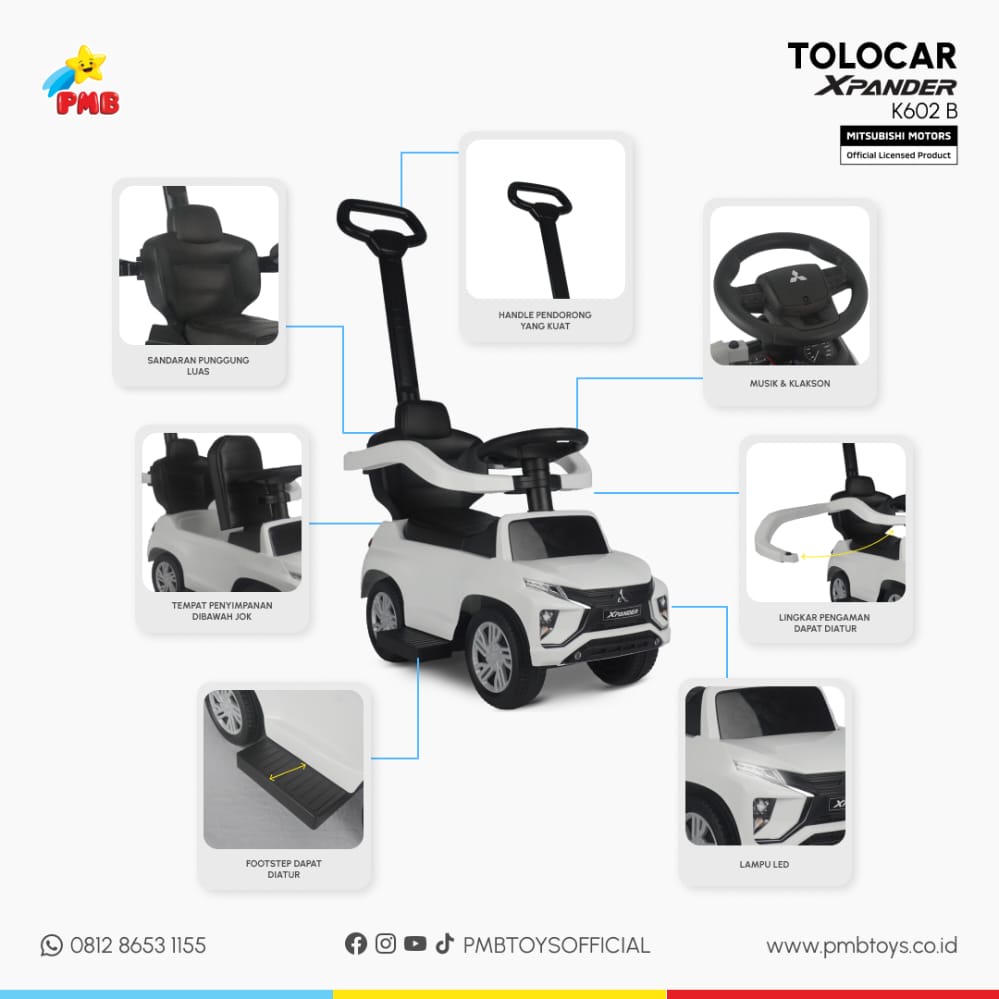 Tolo Car Tolocar PMB K602 C Mainan Anak Mobil Dorongan Aki K602 B K602 Expander