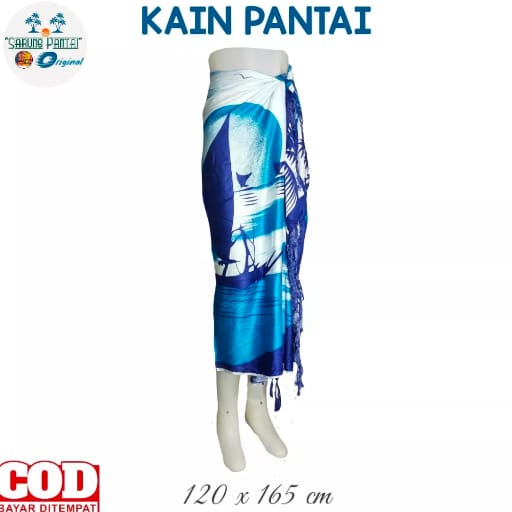 Kain Bali/Sarung Pantai/Selimut Pantai/Selendang Bali/Pashmina/Syal/Background foto/Hiasan Dinding/Dress/Tirai-Gorden/Motif Pantai Kapal