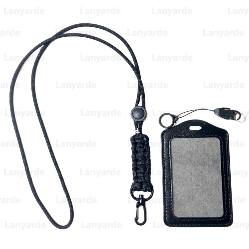 

(4252) Lanyard Cobra Simple Name Tag ID Card Holder Tali Leher Tempat Kartu Tali Paracord Multifungs