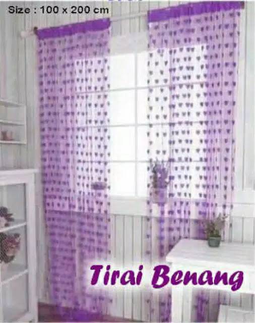 Tirai benang motif love