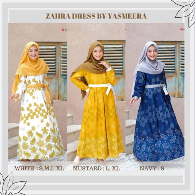 ZAHRA DRESS YASMEERA ORIGINAL