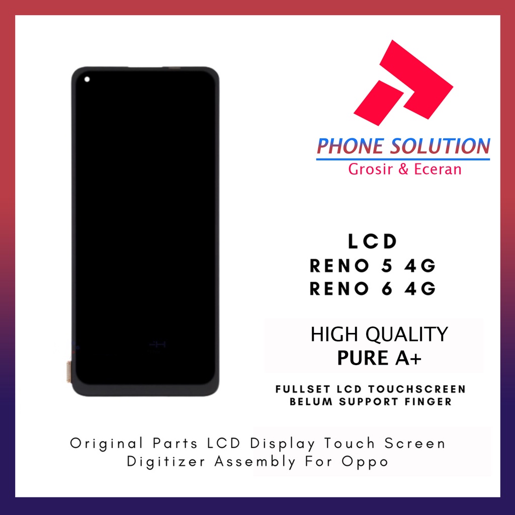 LCD Oppo Reno 5 4G / LCD Oppo Reno 6 4G 100% Original Fullset Touchscreen // Supplier LCD Oppo - Garansi 1 Bulan