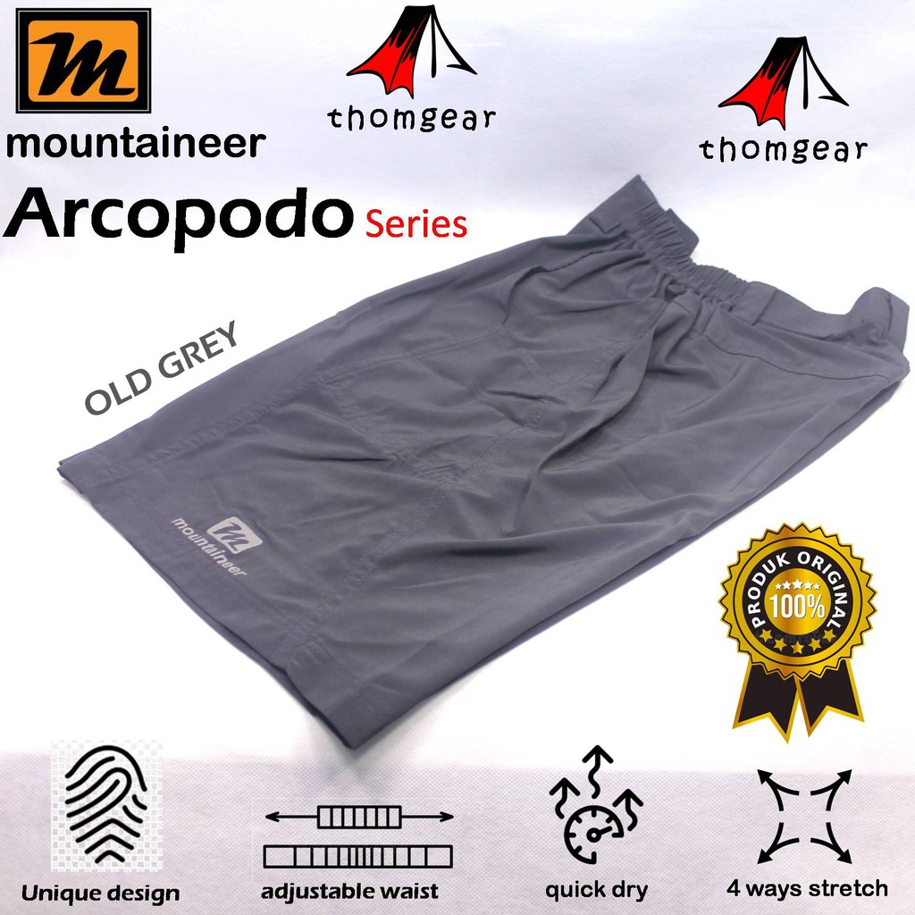 Mountaineer Arcopodo Celana Gunung Hiking Pendek Olahraga Quickdry Stretch Thomgear Paiton Probolinggo