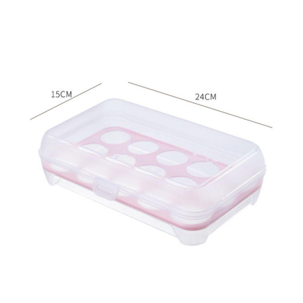 Solighter Kotak Penyimpanan Telur Portable Bening Pengawet Makanan 15kisi Egg Tray