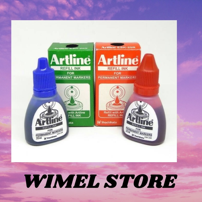 

Refill Ink Artline for permanent marker New 20 ml ESK-20R - Hitam