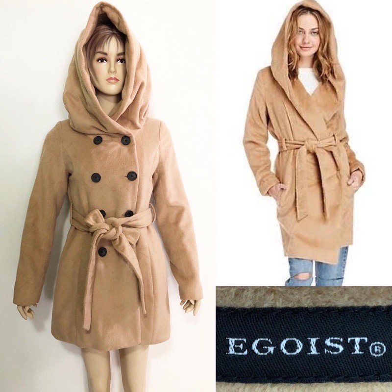 Egoist belted wool coat / jacket jaket