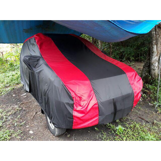 Body Cover Alphard Hitam Lis Merah Sarung Mobil Selimut