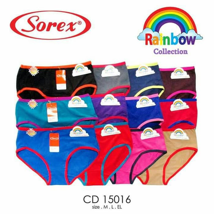 CD Sorex 15016 Rainbow | Celana Dalam Wanita Dewasa | Celana Wanita Sorex | Sguna Ecer
