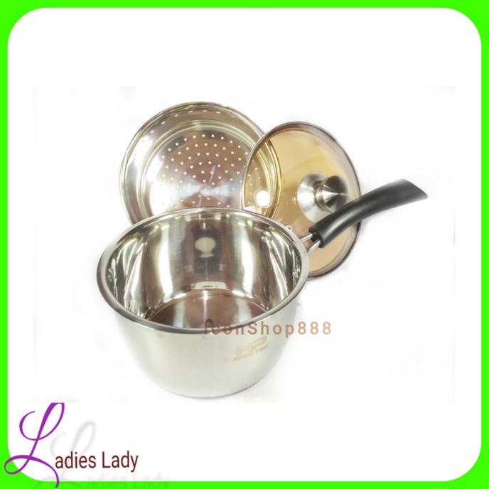 LRH Dandang Kecil Panci Kukus Mini Kecil 18Cm Stainless Steel