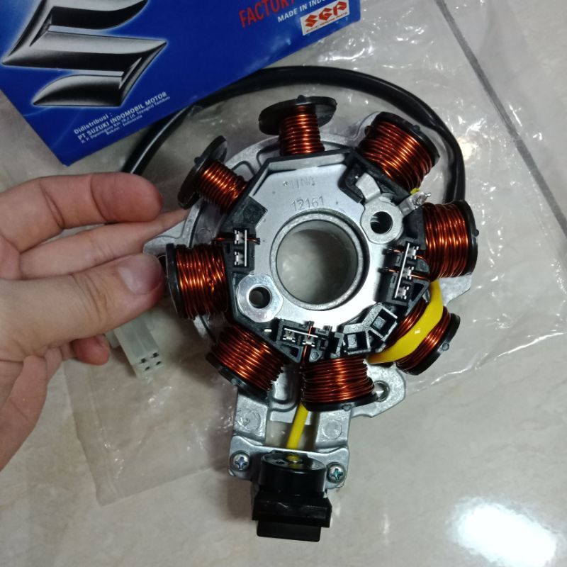 SPUL SPULL STATOR SATRIA 2T 2TAK 2 TAK LUMBA ORIGINAL ORI ASLI SUZUKI SGP