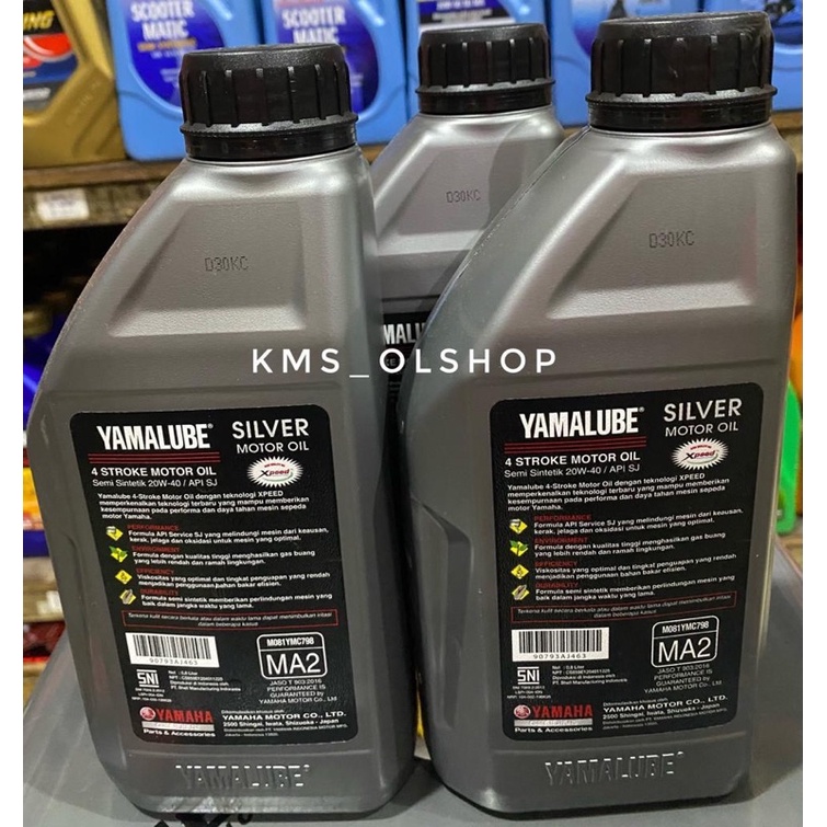 Oli Yamalube Silver 4T 20W-40 SJ JASO MA 800ml ORIGINAL