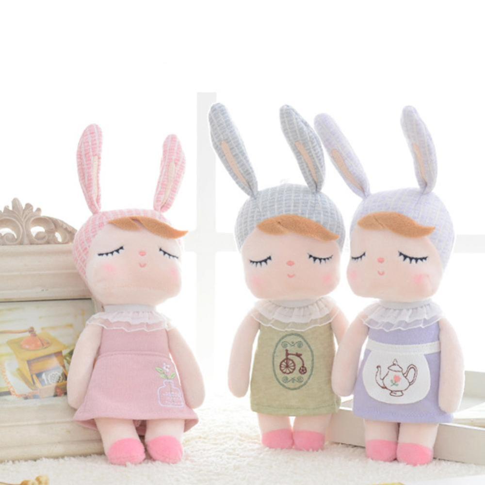 Timekey Metoo Mainan Boneka Angela Rabbit Mini Vintage Untuk Hadiah Natalulang Tahun Anak Perempuan B8W3