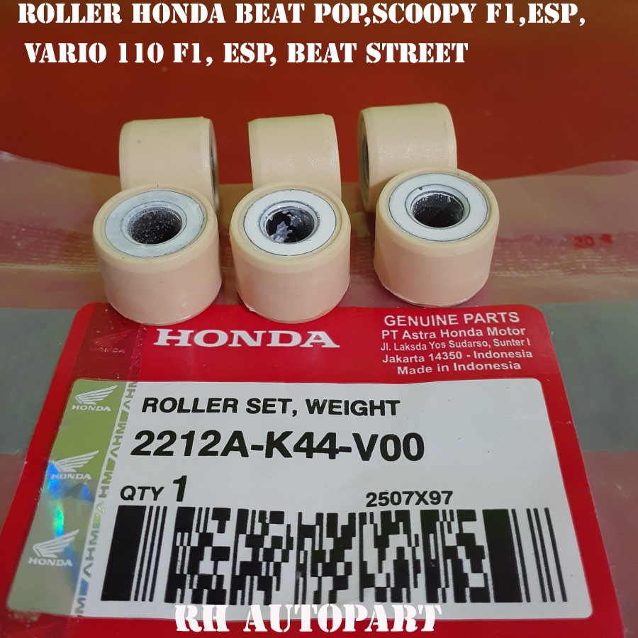 ROLLER WEIGHT SET BEAT POP ROLLER SCOPY F1 ESP  ROLLER VARIO 110 LED ESP ROLLER  BEAT STREET ROLLER VARIO 110 F1 ESP ROLLER BEAT F1 ESP ROLLER SCOOPY ESP  ROLLER K44