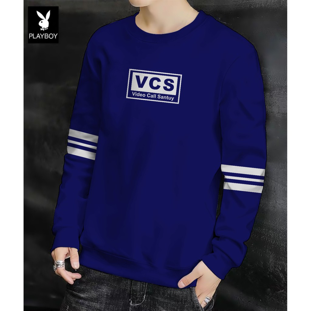 Sweater Pria / Baju Pria / Sweter Diskon / Sweater VCS (Video Call Santuy)