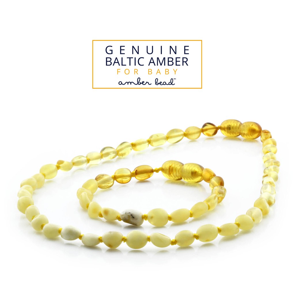 AMBER BEAD. SET BE164 Gelang & Kalung amber tumbuh gigi bayi