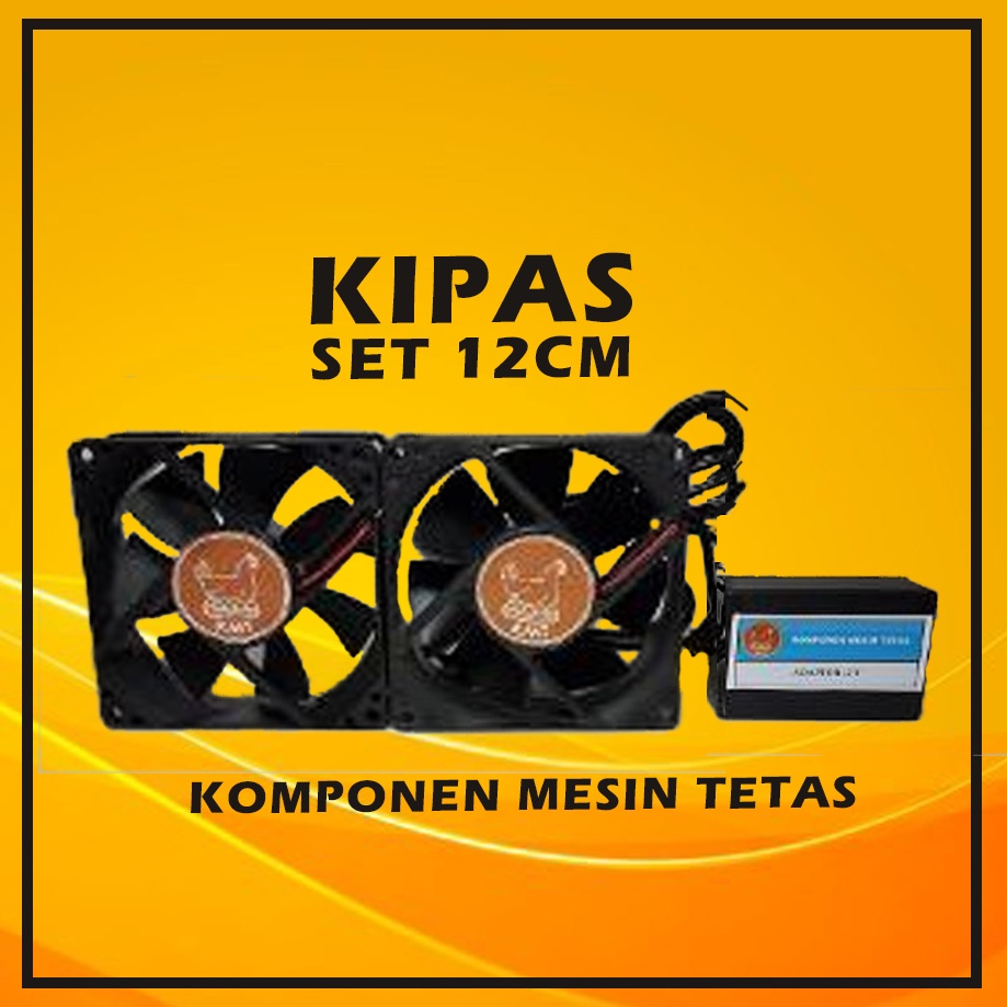 Fan Kipas Set 12cm dengan Adaptor untuk Mesin Tetas Telur