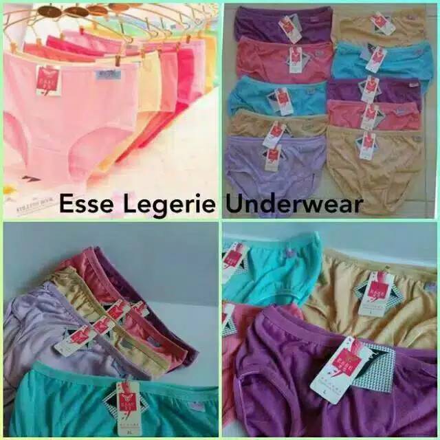 Undies celana dalam wanita polos merk esse size M,L,XL,XXL,XXXL