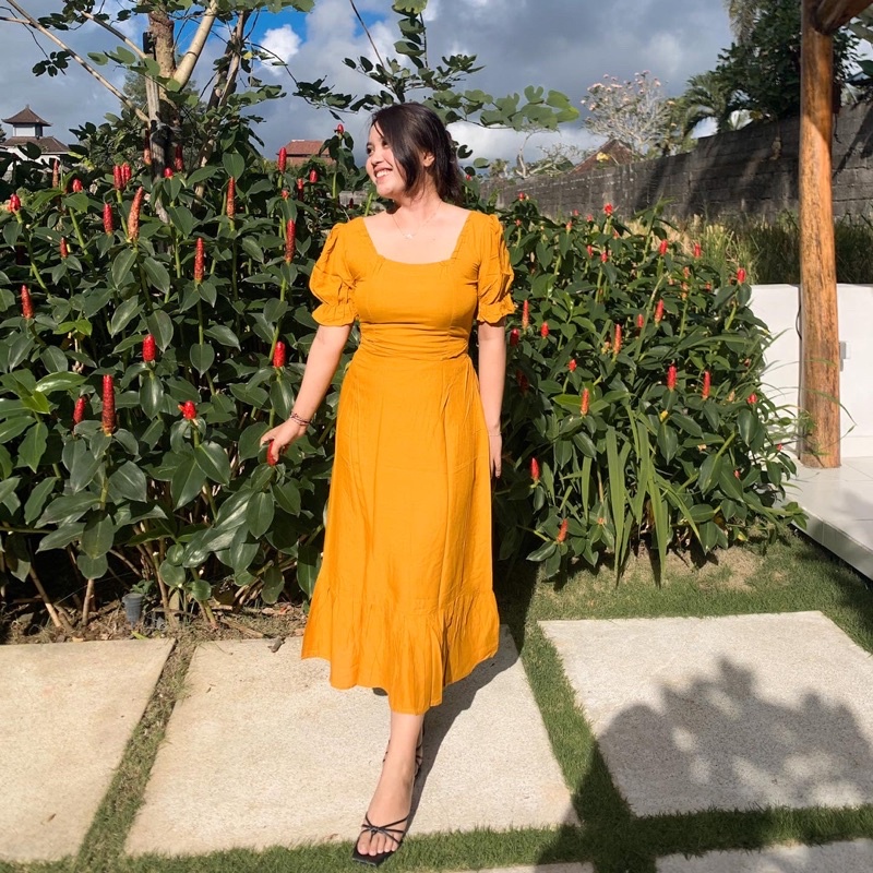 ONE SET ANA / Atasan Crop / Rok rampel / Dress OneSet