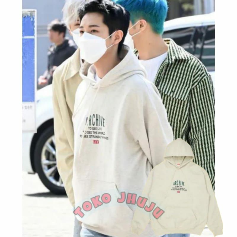 Hoodie Jumper NCT Renjun style ARCHIVE TO SEE LIFE print dtf