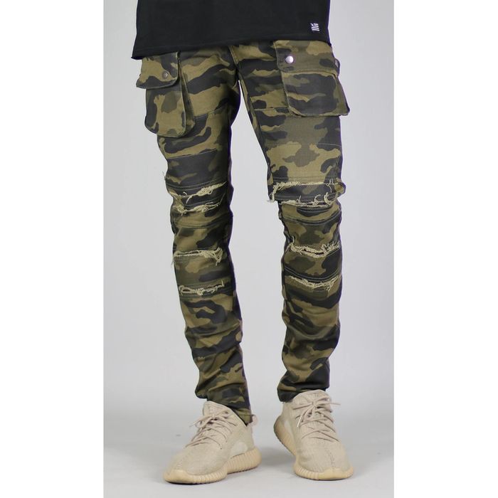 Hyperdenim Olive Camo Cargo Pants 100% Authentic