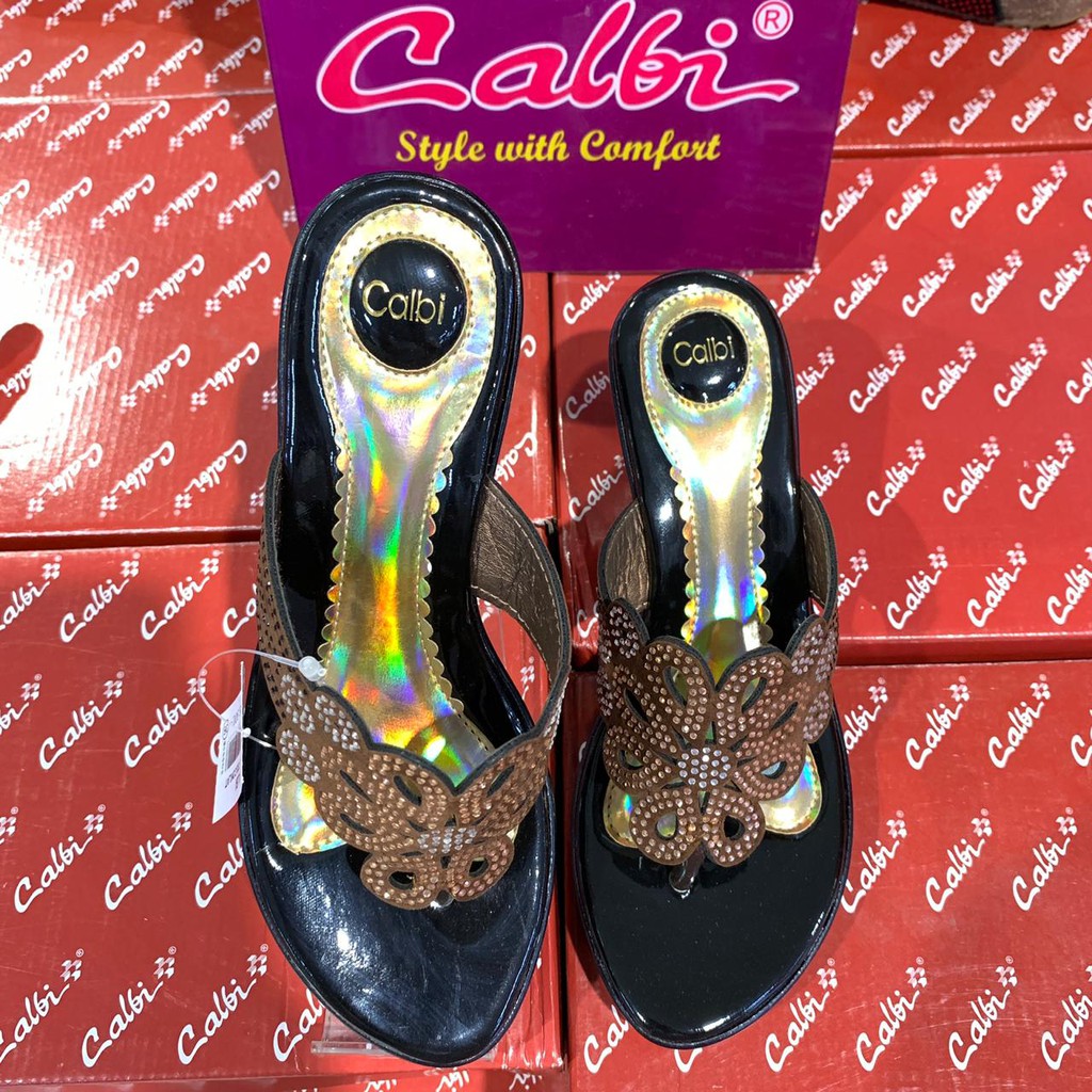 CALBI SANDAL JEPIT HAK TINGGI/ 15A.1730 COKLAT