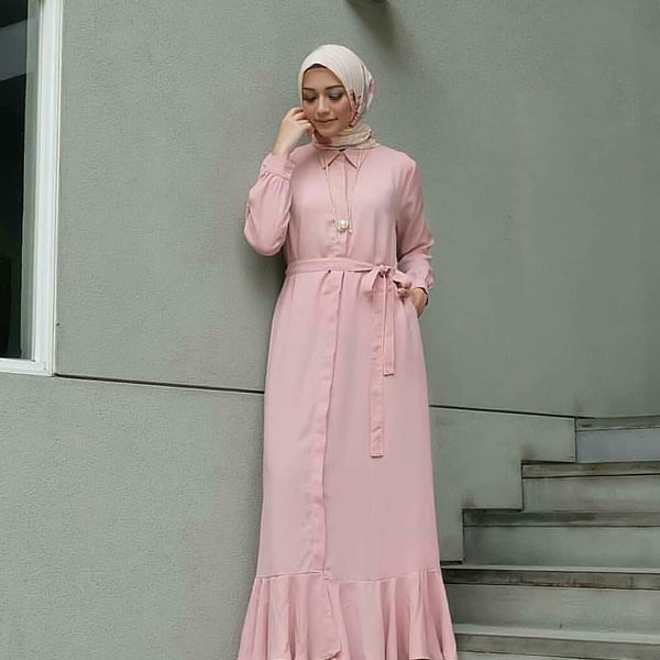 Baju Original ER AURA Maxi Dress Muslim Modern Panjang Hijab Fashion Perempuan Casual Gamis Trend
