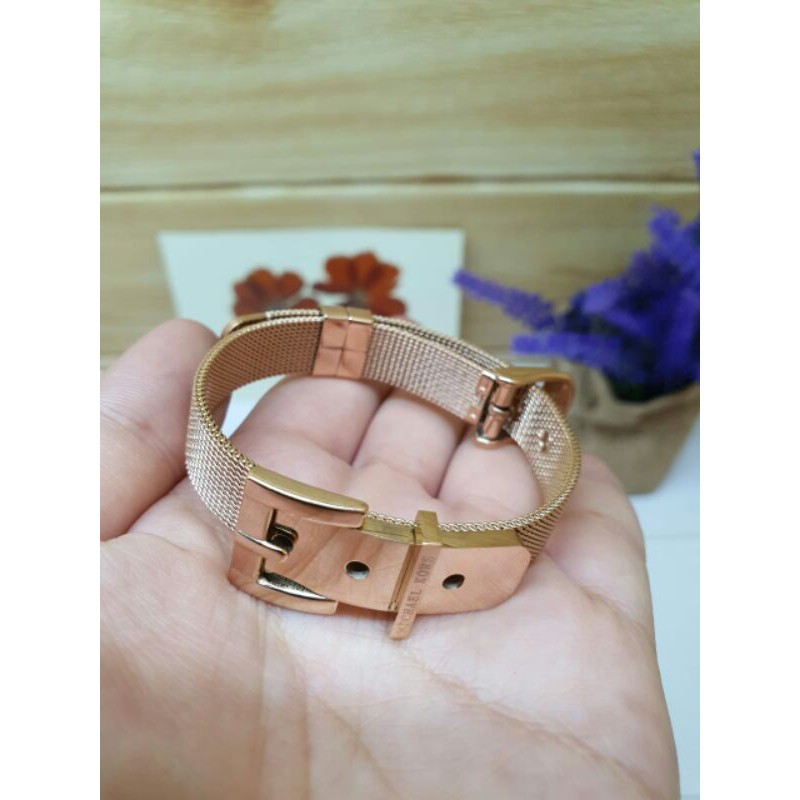 Gelang gesper titanium MK / gelang gesper MK titanium rose gold / gelang Mk gesper titanium 18kk