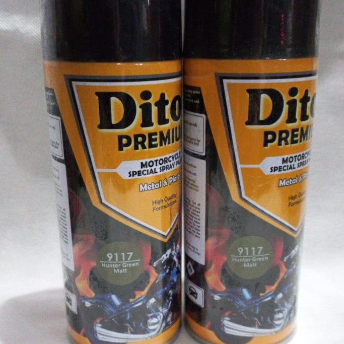 Pilok Pilox Cat Semprot DITON Premium Y9117* Hunter Green Matte / 9117 Hijau Dop Doff (400cc / 400ml)