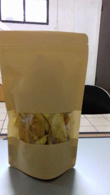 [i00 Pcs] Standing Pouch Window Ecopack 14x23 Kpack/ Kertas Paper/ Craft Kraft/ Kemasan Kopi