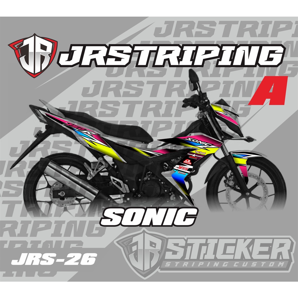(BISA COD) STRIPING CUSTOM HONDA SONIC 150R KEREN VARIASI RACING-STIKER SONIC 150R SIMPLE SEMIFULL-S