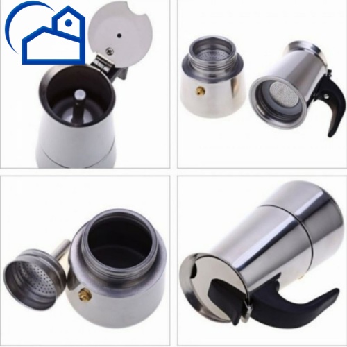 Espresso Maker Moka Pot Stainless Teko Kopi  / Teko Kopi Espresso Stainless Steel  8006