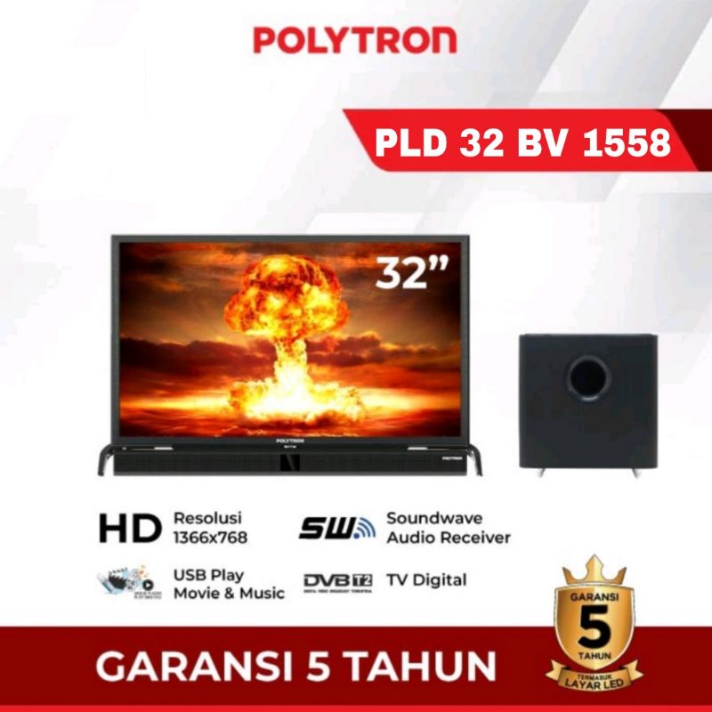POLYTRON CIMEMAX SOUNDBAR LED TV DIGITAL 32 INCH PLD- 32BV1558