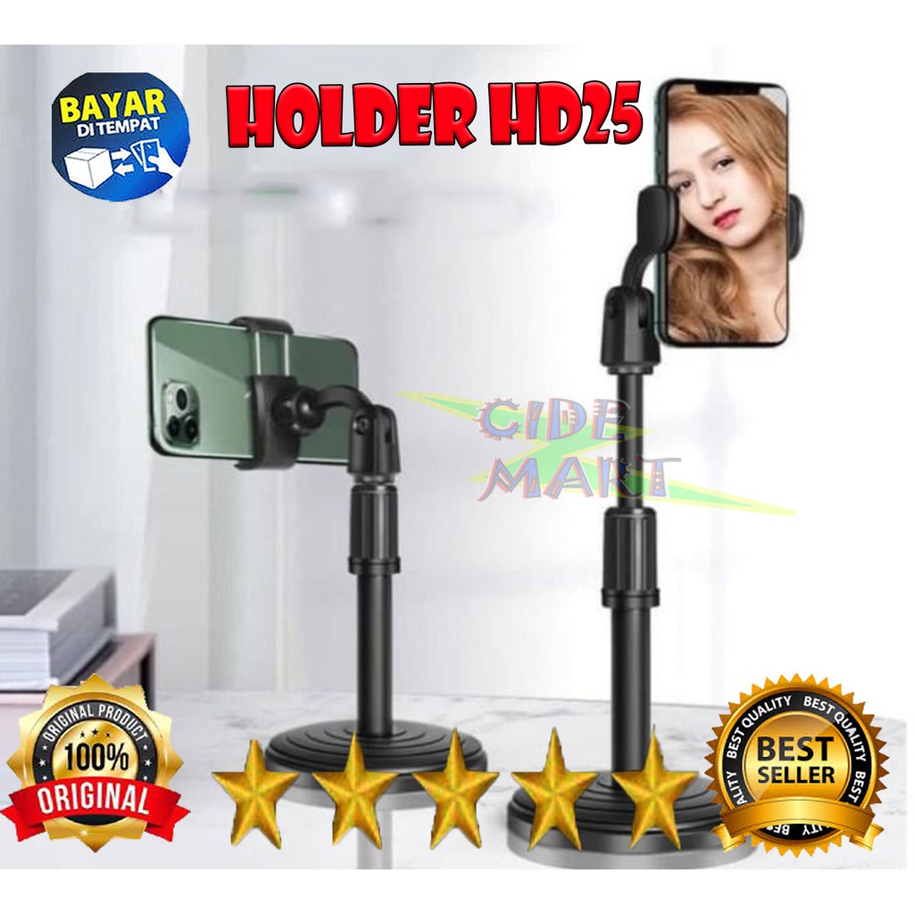 HD-25 Phone Holder Hp HD25 Tongsis Selfie Panjang Lazypod