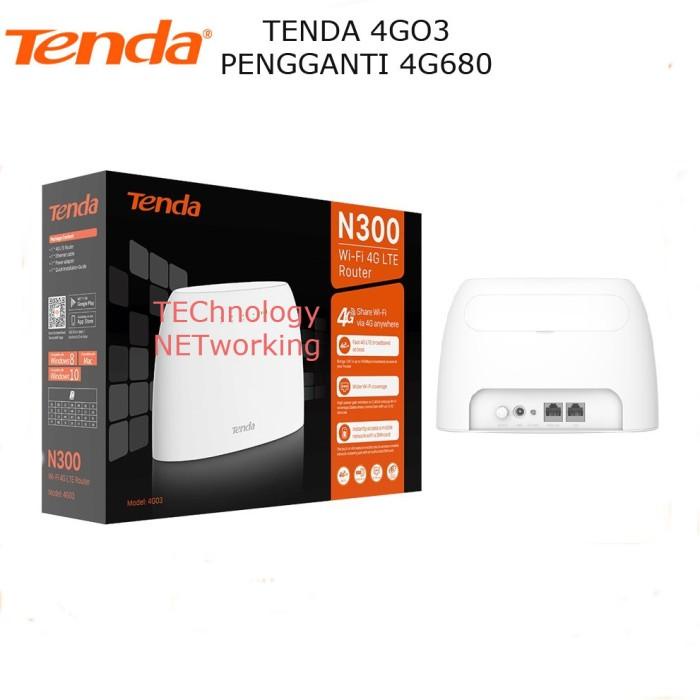 Tenda 4G03 Pengganti Tenda 4G680 N300 Wi-Fi 4G Lte Router 4G-03