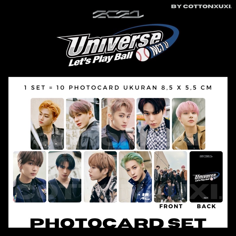 [PC SET] NCT U 2021 UNIVERSE Let’s Play Ball 3rd Album Unofficial Photocard Jaemin Jeno Mark Haechan