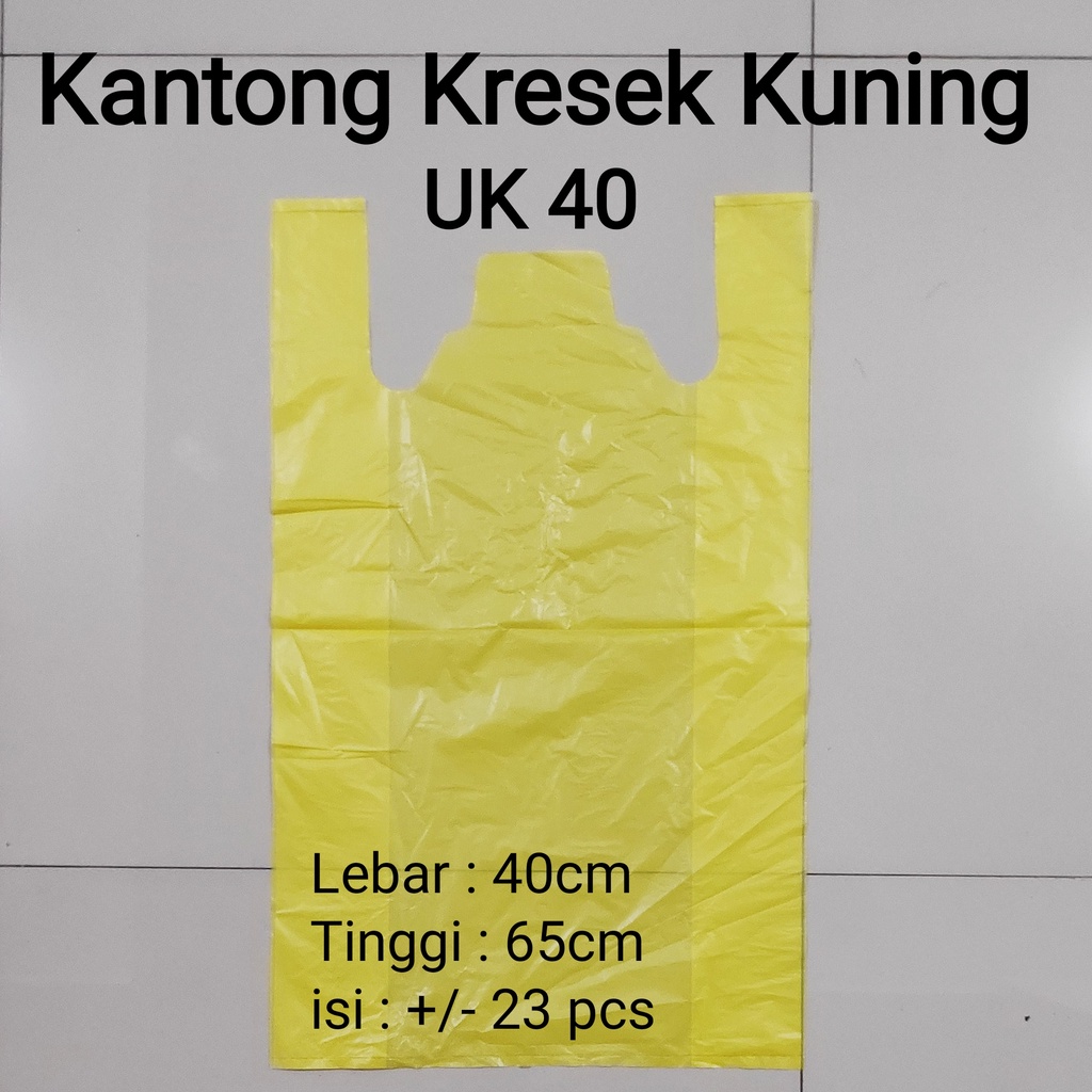 Kantong Kresek Kuning Uk 40, Plastik Kresek Kuning, Plastik Medis