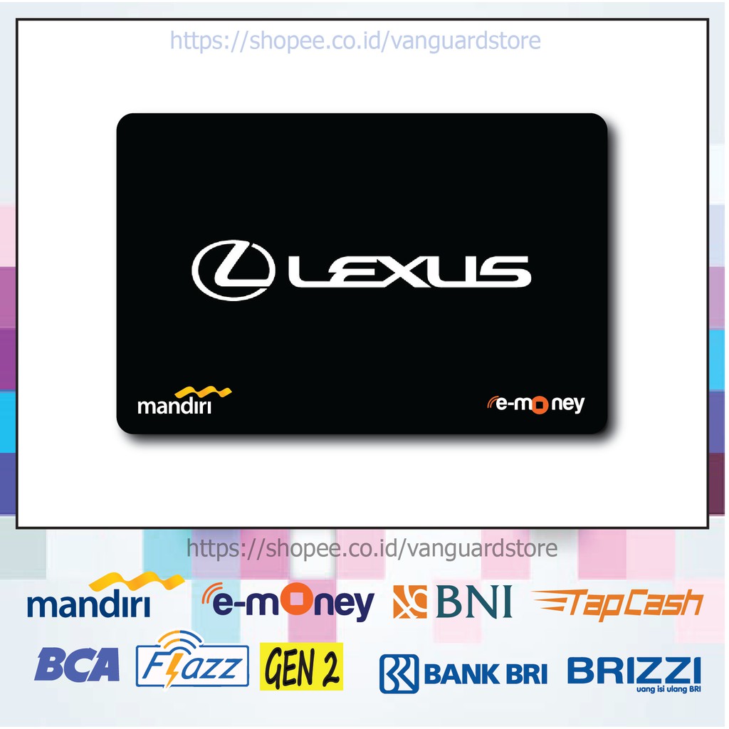 KARTU E MONEY E TOLL LEXUS BLACK BRAND 6 EMONEY MANDIRI FLAZZ BCA BNI TAPCASH BRIZZI BRI